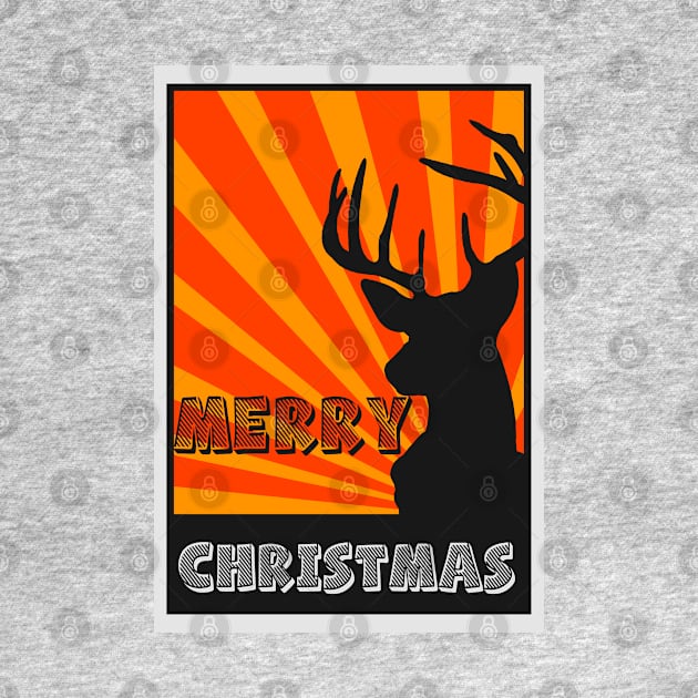 deer vintage, merry christmas by osvaldoport76